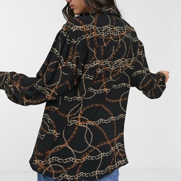 ASOS Monki oversized chain blouse - Picture 2 of 10